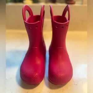 CROCS Kids Pink Rain Boots